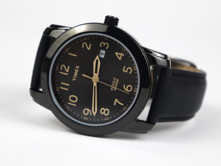 Timex Tw2R29800 Easy Reader Black Leather Strap Watch