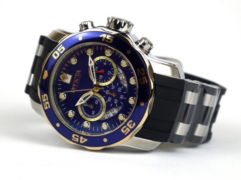 Invicta 22971 Pro Diver Chronograph Blue Dial Steel-Rubber Watch