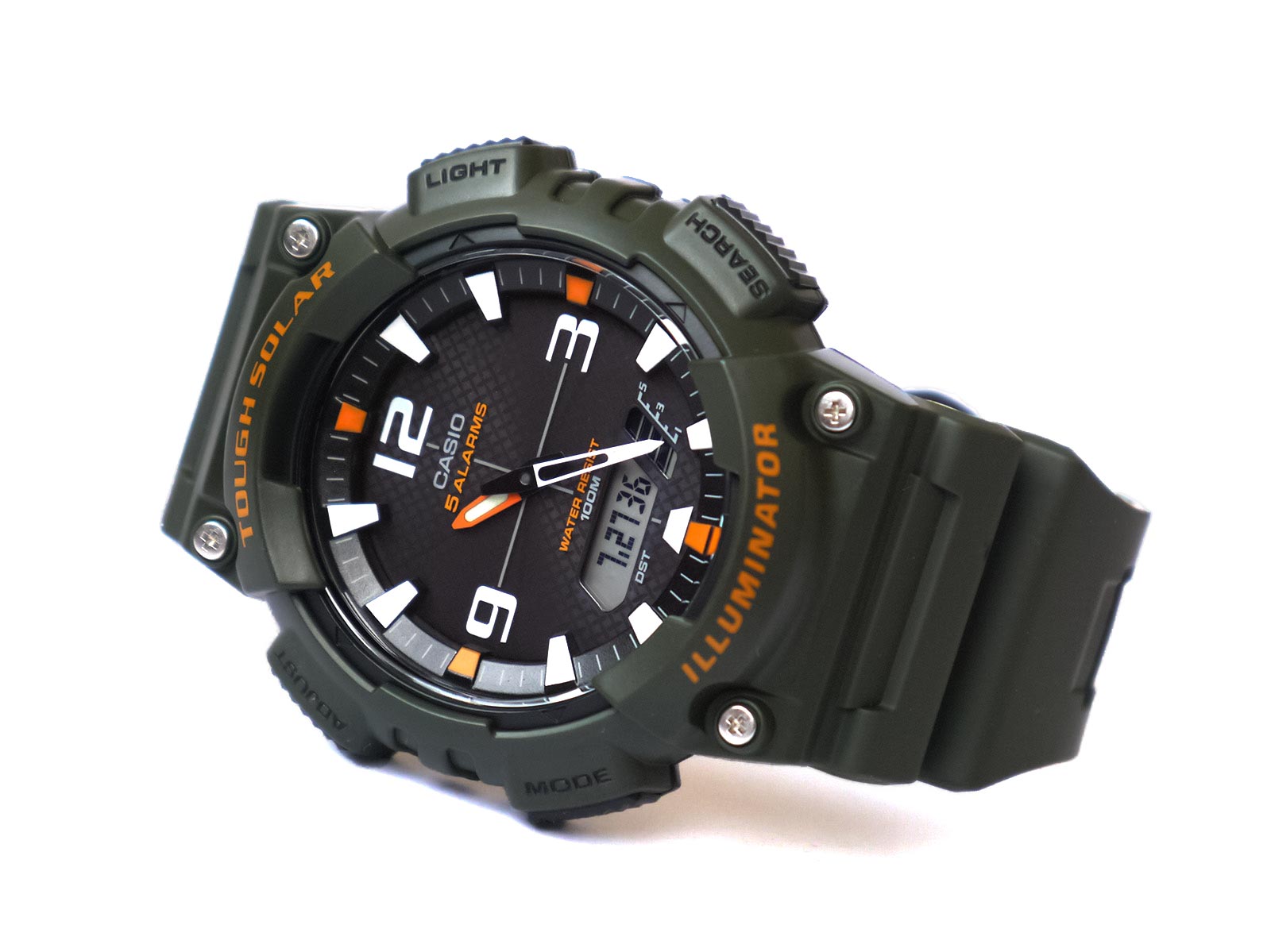 Casio AQ-S810W-3AV Solar Powered Watch ⋆ Watch High Green Quality Gallery Digi-Analog