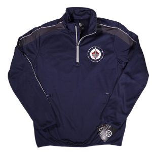 G-III NHL Winnipeg Jets Half Zip Pullover Jacket Navy
