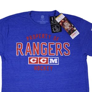 CCM NHL New York Rangers Team Property Tri-Blend Short Sleeve Tee Blue