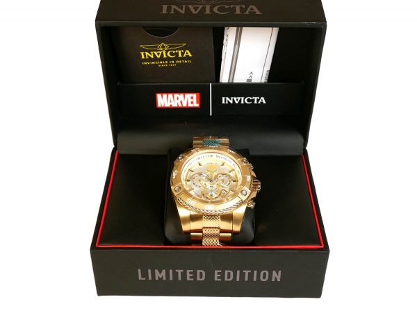 Invicta 26864 Marvel Punisher Gold Tone Chronograph Quartz Watch