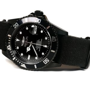 Invicta 27630 Automatic Black IP Black Canvas Band Watch