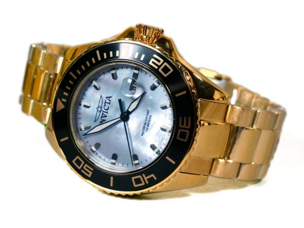 Invicta 23071 Gold Tone Mother of Pearl Dial Watch