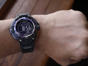 Casio SGW-100-2BCF Negative Display Compass Watch