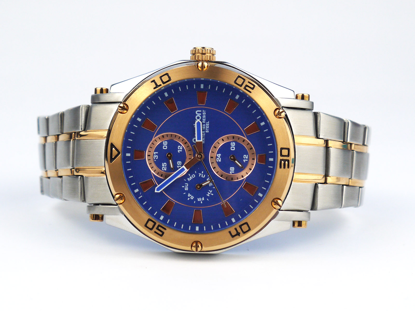 Armitron Men's 20-4957BLTR Multi-Function Blue Dial Two-Tone Bracelet Watch