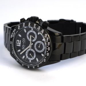 SO&CO New York Men's 5001.3 Monticello Black Bracelet Watch