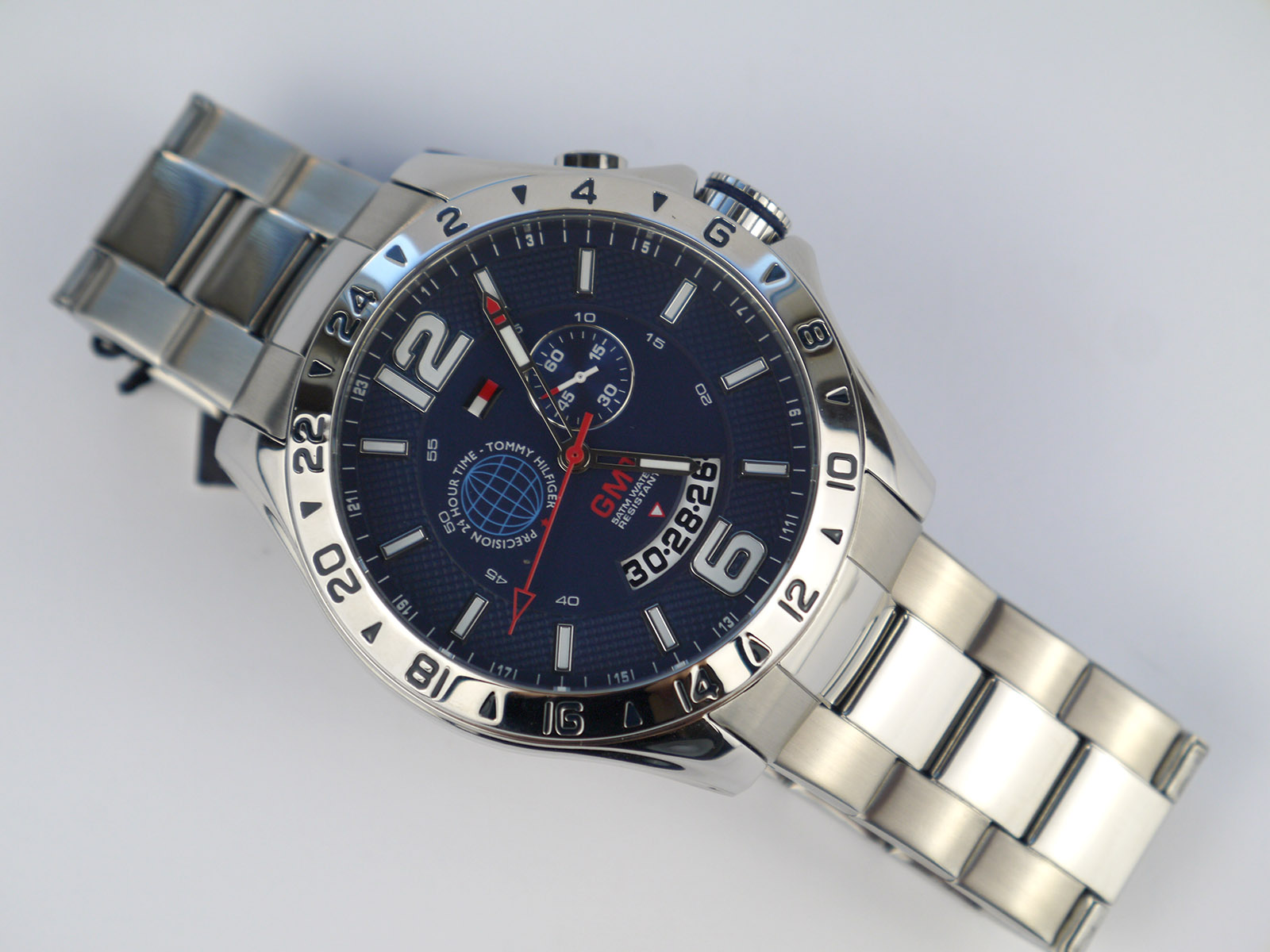 ⋆ Hilfiger 218-1-14-1459 Watch GMT Stainless TH Gallery Watch Quality Tommy Steel High