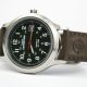 Timex T40051 Expedition Metal Field Olive Dial Brown Leather Strap Watch