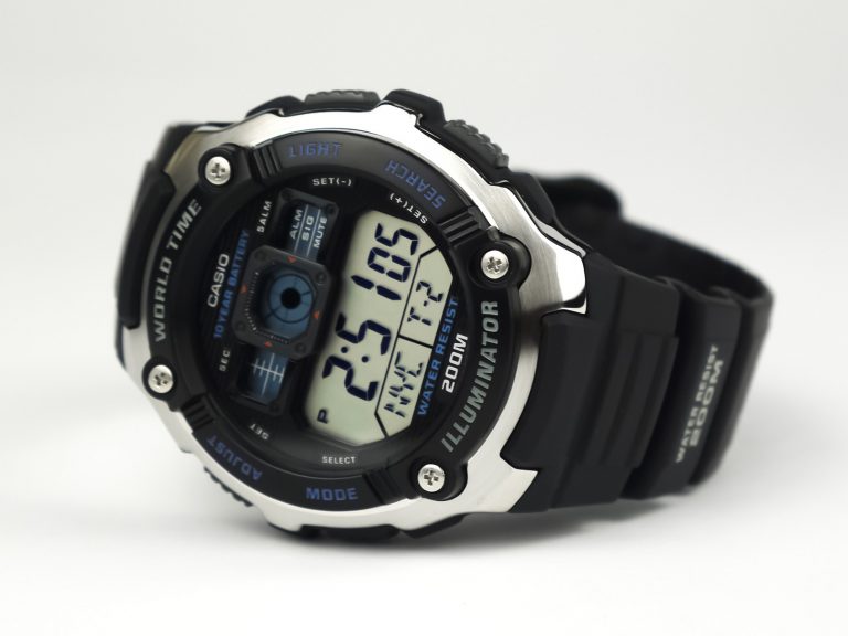 Casio AE2000W-1AV Silver-Tone and Black Multi-Functional Digital Sport Watch