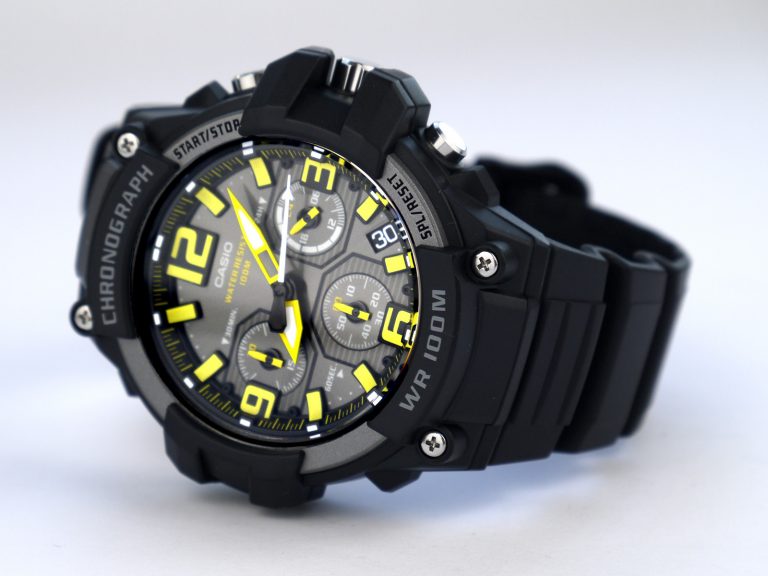 Casio MCW-100H-9AV Heavy Duty-Design Chronograph Black Yellow Watch