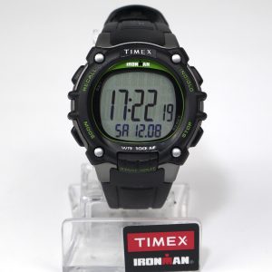 Timex TW5M03400 Ironman Classic 100 Full-Size Black Green Resin Strap Watch