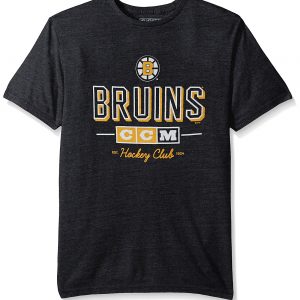 CCM NHL Boston Bruins Men's Attacking Zone Tri-Blend Short Sleeve Tee