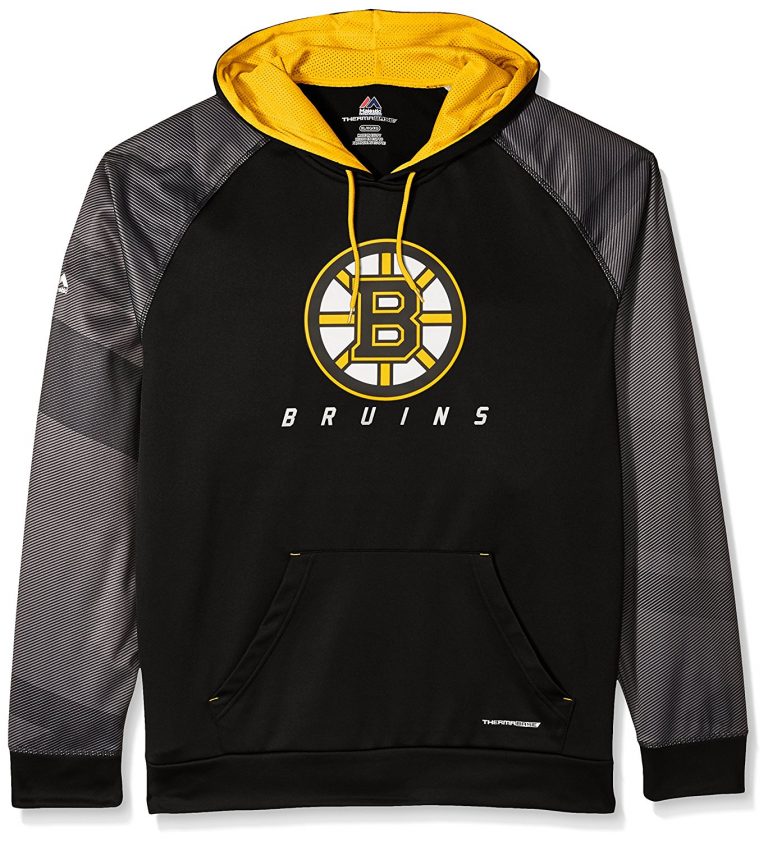 Majestic NHL Boston Bruins Penalty Shot Program Hooded Fleece Black Yellow