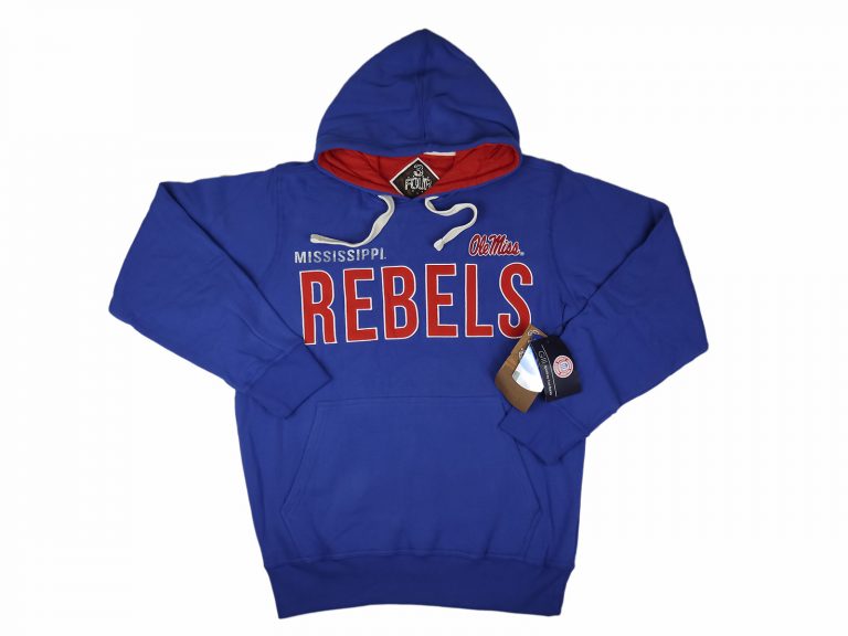 G III NCAA Mississippi Old Miss Rebels Fleece Pullover Hooded Top Blue