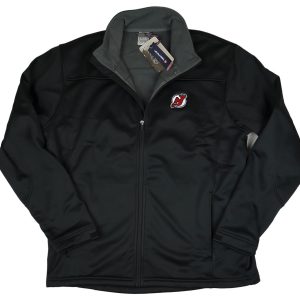 NHL_New Jersey Devils Full Zip Logo Embroidery Jacket Black