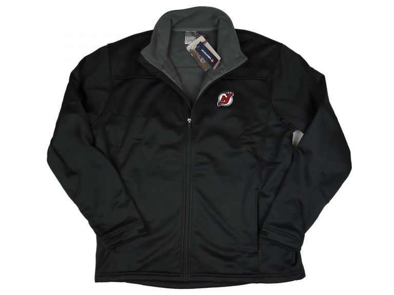 NHL_New Jersey Devils Full Zip Logo Embroidery Jacket Black