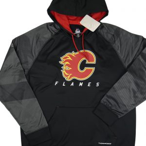 NHL_Calgary Flames Penalty Shot Program Hooded Fleece Black Athletic Red