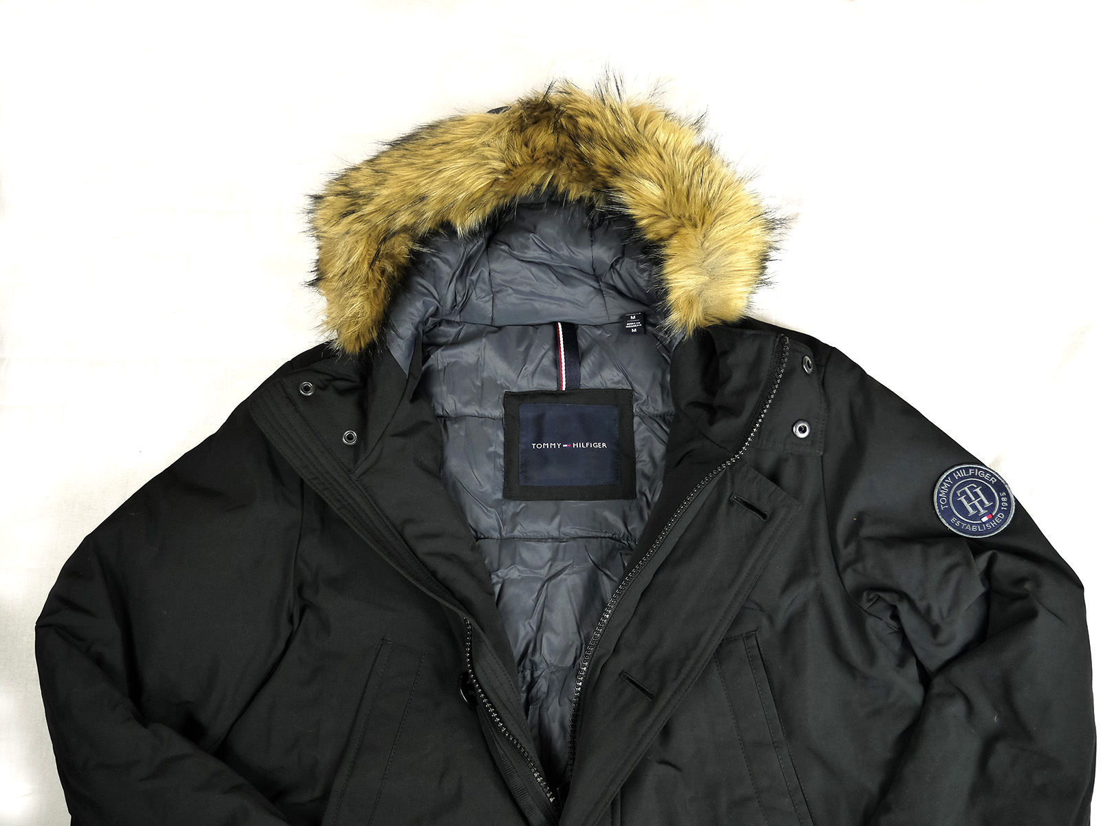 tommy hilfiger men's ultra loft insulated arctic cloth snorkel coat with removable faux fur hood