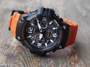 casio chronograph orange