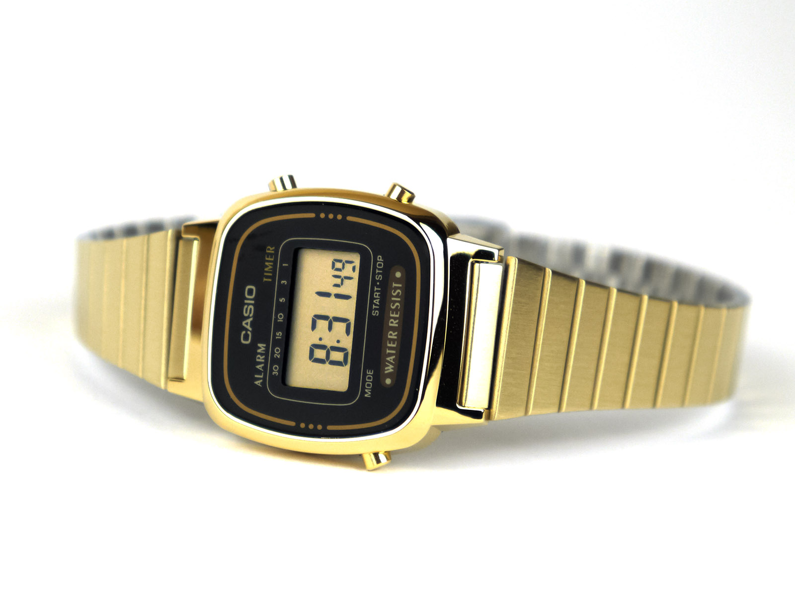 Casio Women's LA670WGA-1DF Daily Alarm Digital Gold-tone Watch