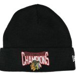 New Era NHL Chicago Blackhawks Stanley Cup Champions Cuff Knit Beanie