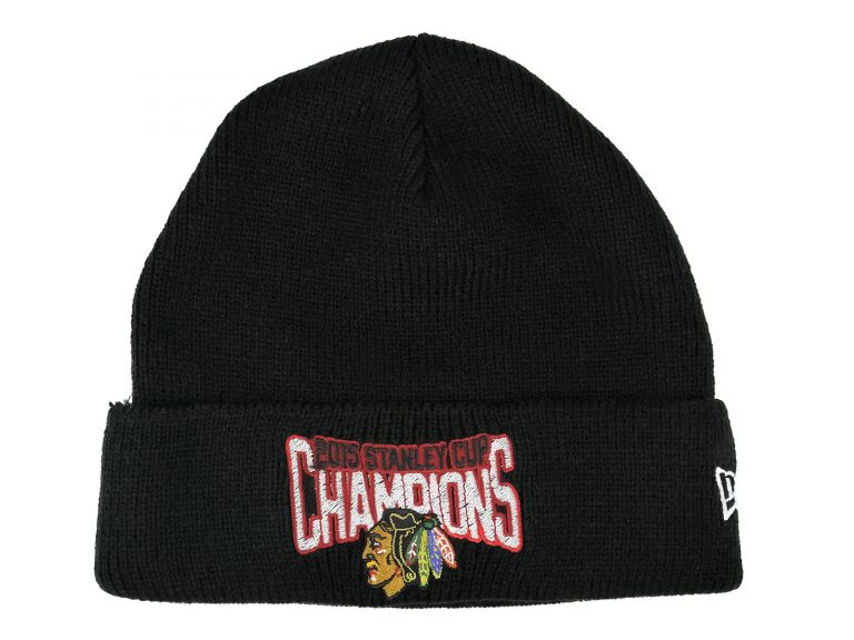 New Era NHL Chicago Blackhawks Stanley Cup Champions Cuff Knit Beanie