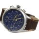 Timex TwC013900 Expedition Scout Chrono Blue Dial Brown Leather Strap Watch