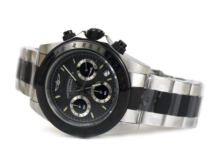 Invicta 6934 Speedway Collection Chronograph Black and Silver Stainless Steel Watch
