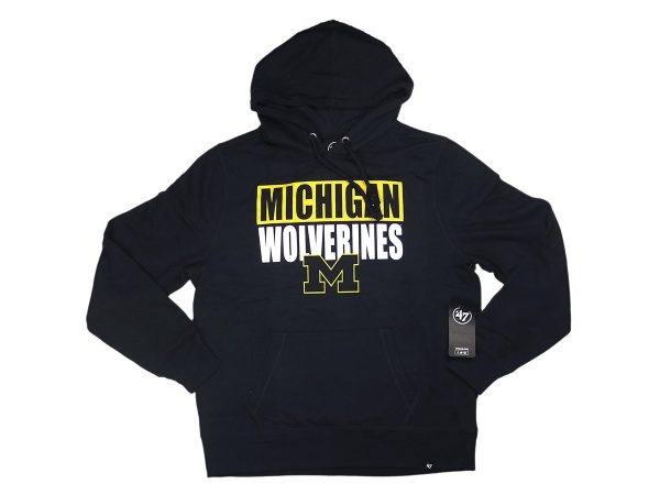 47 Brand NCAA Michigan Wolverines Pullover Hoodie Navy