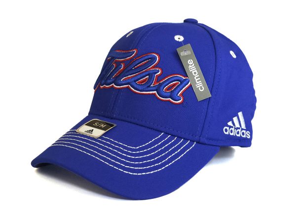 Cap Adidas NCAA Tulsa Golden Hurricane Structured Flex Blue