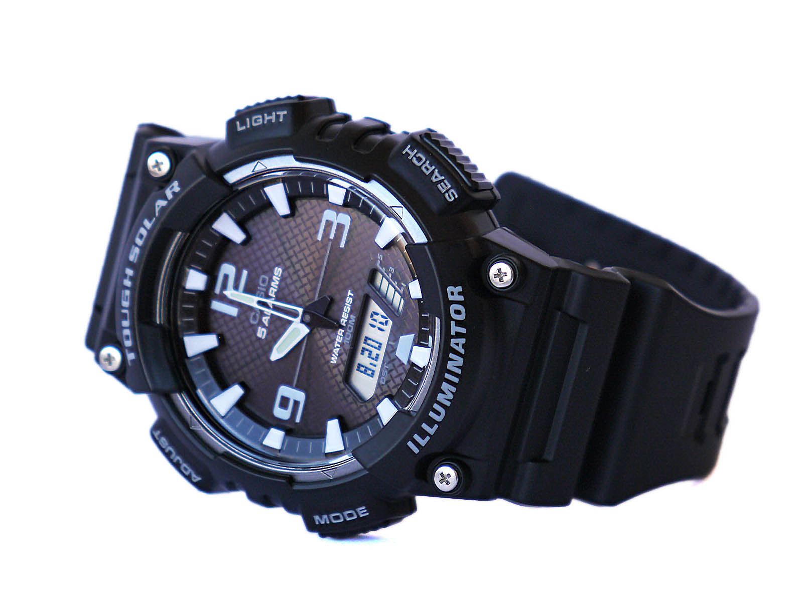Casio-AQ-S810-1AV Tough Solar Watch Quality Digi-Analog ⋆ Gallery High Watch
