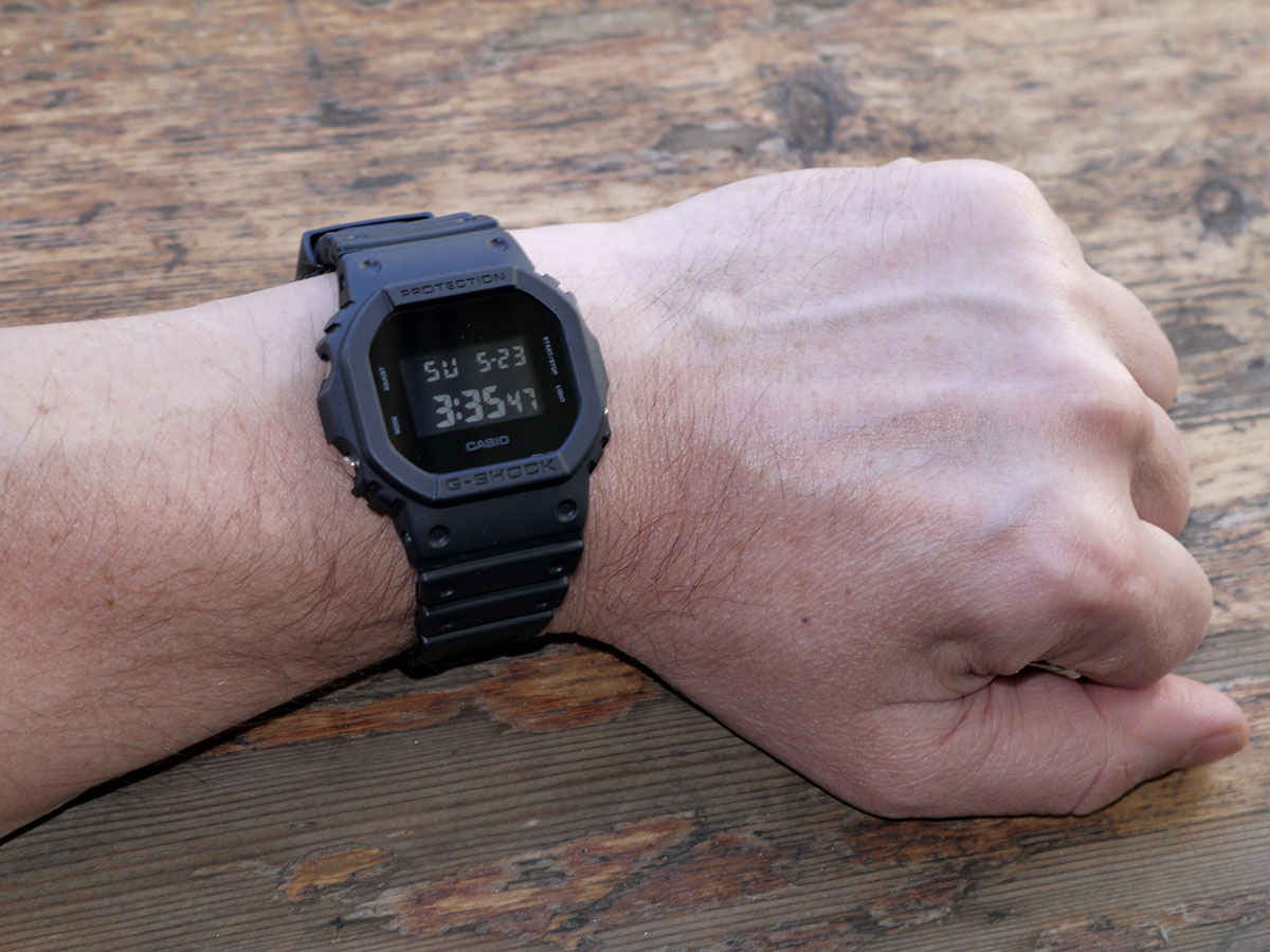 Casio DW-5600BB-1 G-Shock Black Resin Quartz Watch with Digital 