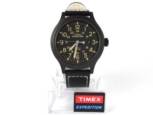 Timex Tw4B11400 Expedition Black Leather Band Watch 02