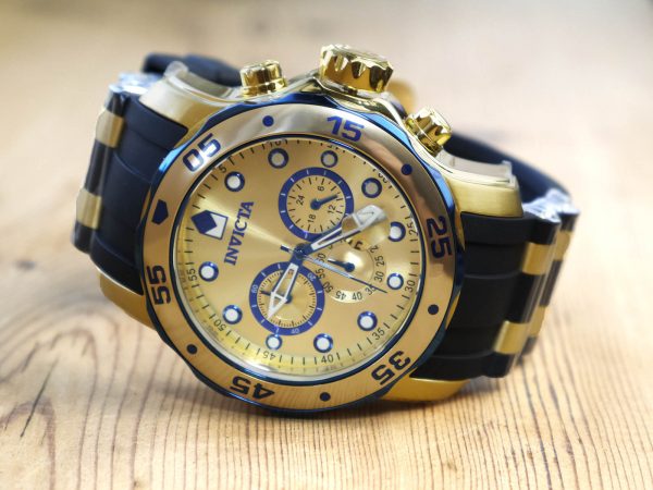 Invicta 17887 Pro Diver Blue-Accented and 18k Gold Ion-Plated Stainless Steel Watch