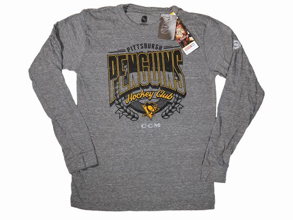 CCM NHL Pittsburgh Penguins Centennial Fly High Tri-Blend Long Sleeve Tee