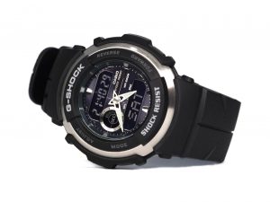 Casio G 300 3av G Shock Black Resin Sport Watch 01