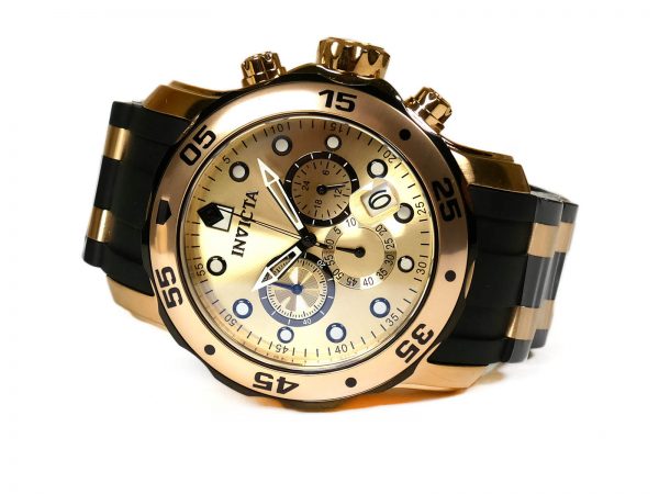 Invicta 17885 Pro Diver Stainless Steel Gold Tone Watch with Polyurethane Band