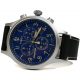 Timex Tw4B12400 Expedition Blue Dial Black Leather Strap Watch
