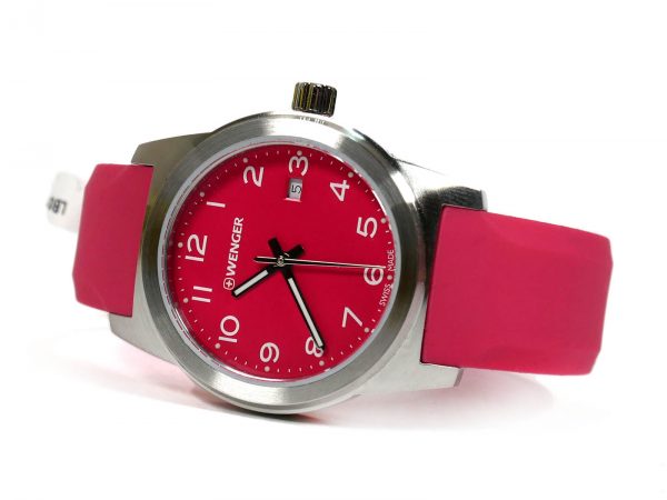Wenger 010411131 Field Color Pink Dial Silicone Strap Ladies Watch