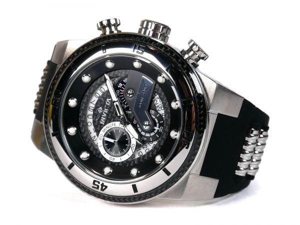 Invicta 24221 S1 Rally Stainless Steel Black Carbone Dial Quartz Watch