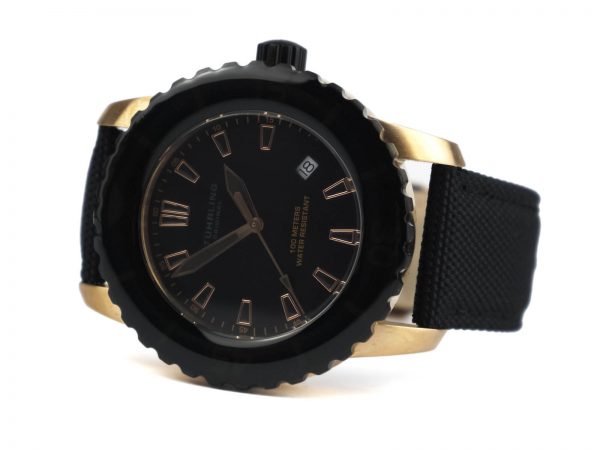Stuhrling Original 3266.02 Aquadiver Vector Swiss Quartz Black Watch