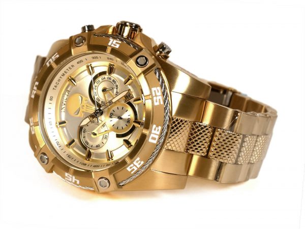 Invicta 26864 Marvel Punisher Gold Tone Chronograph Quartz Watch