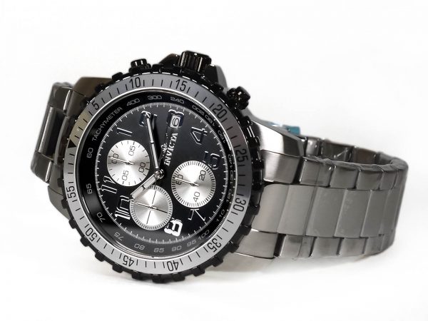 Invicta 6000 Specialty Collection Black Dial Stainless Steel Chronograph Watch