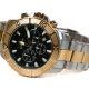 Invicta 24003 Pro Diver Black Dial Gold Bezel Watch Two Tone Bracelet