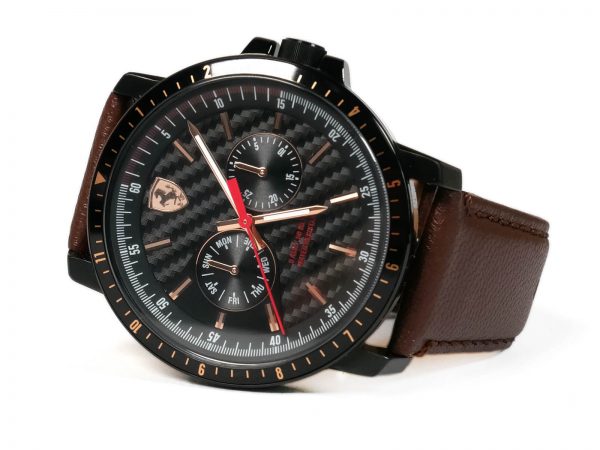 Ferrari 830452 Turbo Black Stainless Steel Case Carbon Dial Watch